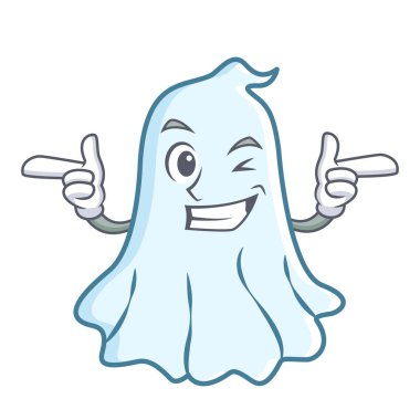 Wink sevimli hayalet karakter karikatür