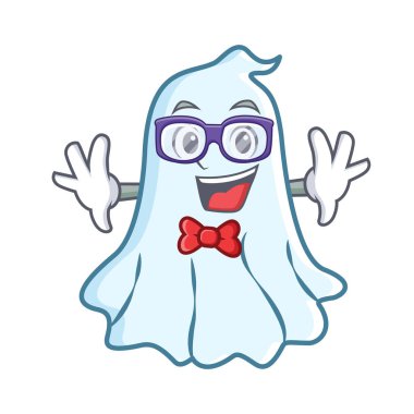 Geek sevimli hayalet karakter karikatür