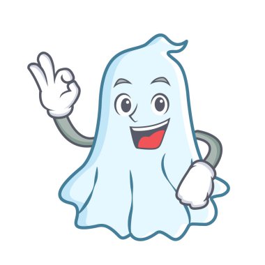 Sevimli hayalet karakter karikatür Tamam