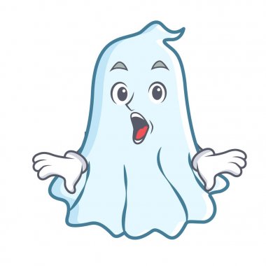Sürpriz sevimli hayalet karakter karikatür