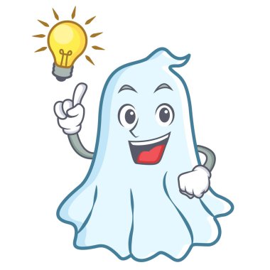 Bir fikir sevimli hayalet karakter karikatür var