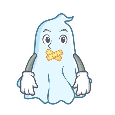 Sessiz sevimli hayalet karakter karikatür