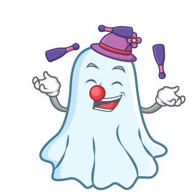 Sevimli hayalet karakter karikatür hokkabazlık