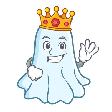 Kral sevimli hayalet karakter karikatür