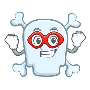 Süper kahraman kafatası karakter karikatür tarzı