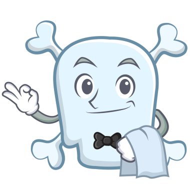 Garson kafatası karakter karikatür tarzı