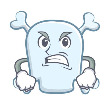 Kızgın kafatası karakter karikatür tarzı