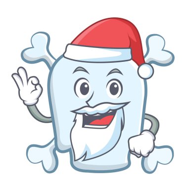 Santa kafatası karakter karikatür tarzı