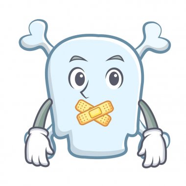 Sessiz kafatası karakter karikatür tarzı