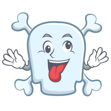 Deli kafatası karakter karikatür tarzı