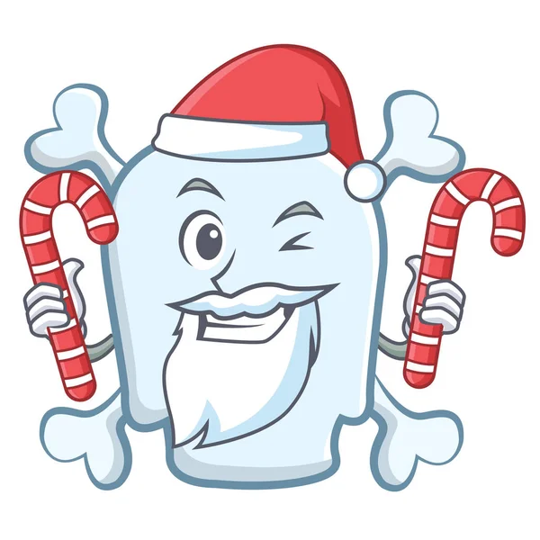 Santa şeker kafatası karakter karikatür tarzı ile