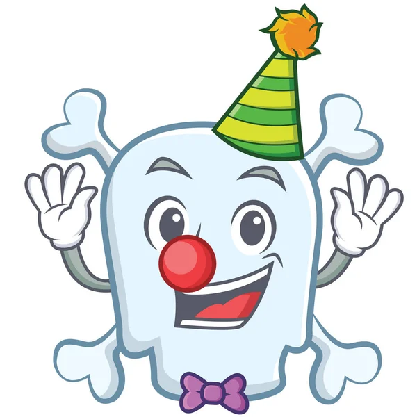 Palyaço kafatası karakter karikatür tarzı