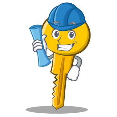 Mimar anahtar karakter karikatür tarzı