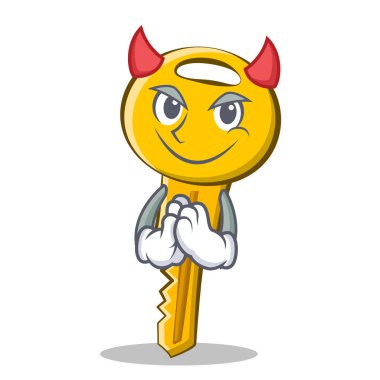 Şeytan anahtar karakter karikatür tarzı