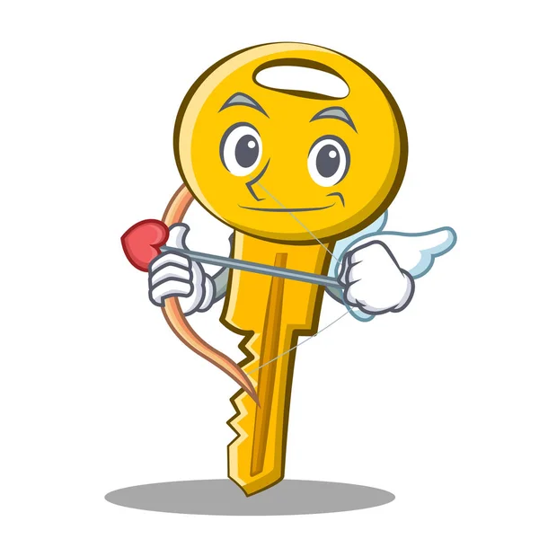 Cupido personagem chave estilo cartoon — Vetor de Stock