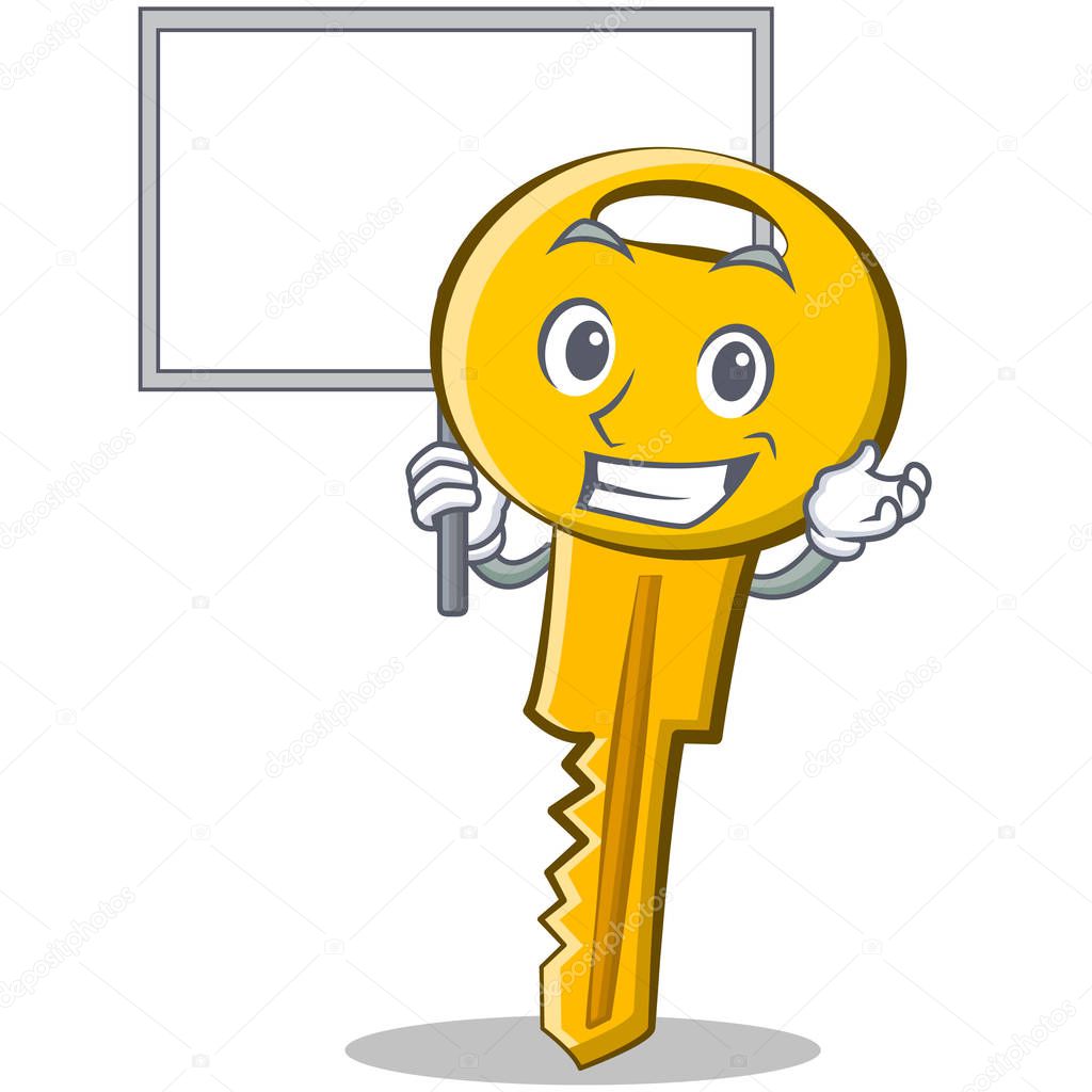 Bring board key character cartoon style