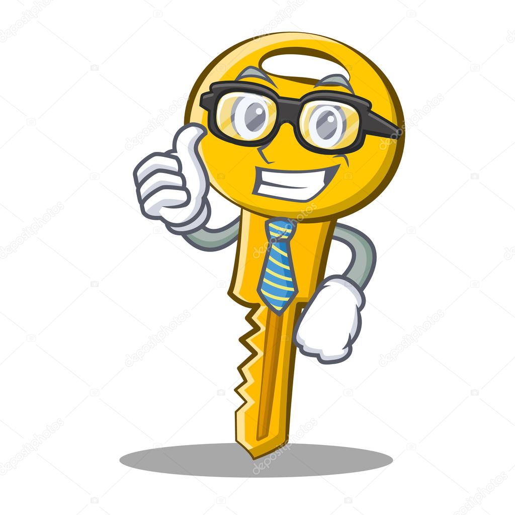 Businessman key character cartoon style