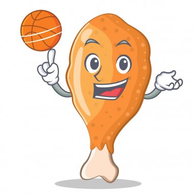 Oyun Basketbol kızarmış tavuk karakter karikatür