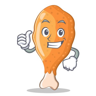 Kızarmış tavuk karakter karikatür Yaşasın