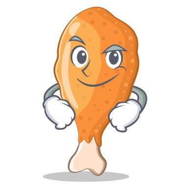 Smirking kızarmış tavuk karakter karikatür