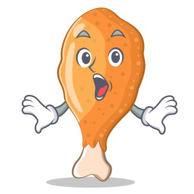 Sürpriz kızarmış tavuk karakter karikatür