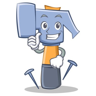 Çekiç karakter karikatür ifade Yaşasın