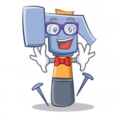 Geek çekiç karakter karikatür ifade