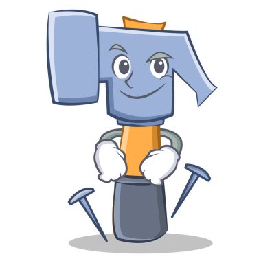 Smirking çekiç karakter karikatür ifade