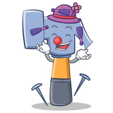 Hokkabazlık çekiç karakter karikatür ifade