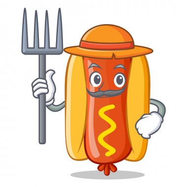 Çiftçi sosisli sandviç çizgi film karakteri