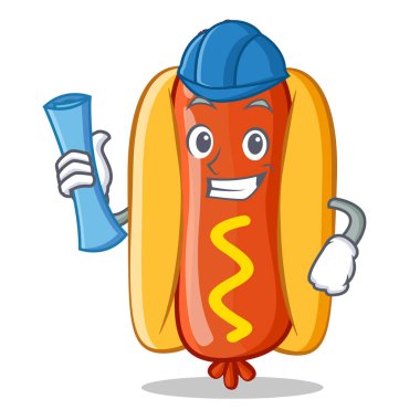 Mimar sosisli sandviç çizgi film karakteri