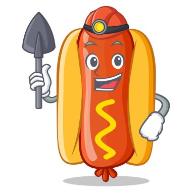 Madenci sosisli sandviç çizgi film karakteri