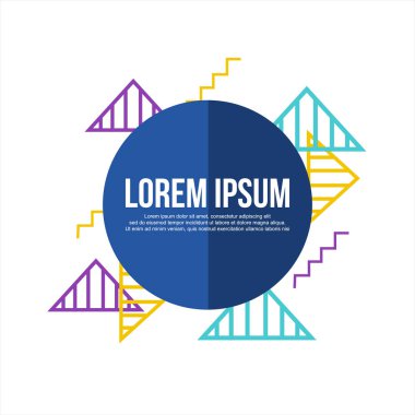 Koleksiyon soyut geometrik desen arka plan stili