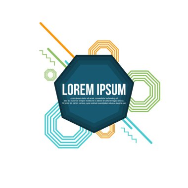 Soyut geometrik plan modern stil vektör