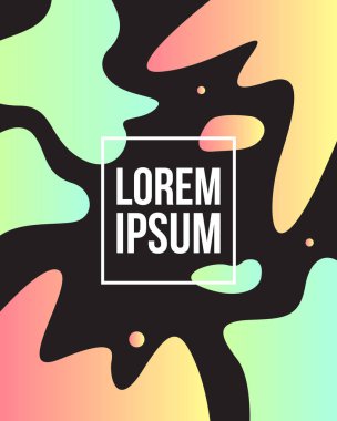 Siyah arka plan ile renkli sıvı kapak