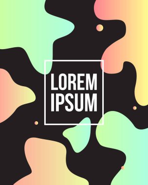 Siyah arka plan ile renkli sıvı kapak