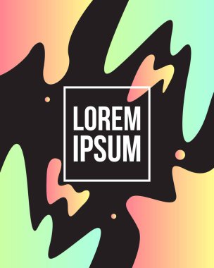 Siyah arka plan ile renkli sıvı kapak