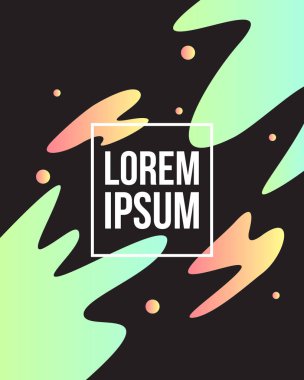 Siyah arka plan ile renkli sıvı kapak