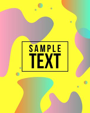 Sıvı kapak sarı arka plan ile renkli