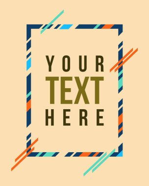 Vektör çerçeve hipsters için sanat grafik stil tasarlamak