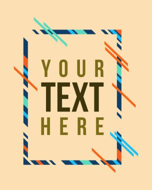 Vektör çerçeve hipsters için sanat grafik stil tasarlamak