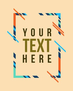 Vektör çerçeve hipsters için sanat grafik stil tasarlamak