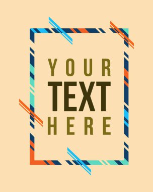 Vektör çerçeve hipsters için sanat grafik stil tasarlamak