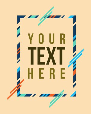 Vektör çerçeve hipsters için sanat grafik stil tasarlamak