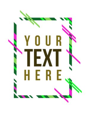 Vektör çerçeve sanat grafik hipsters stil beyaz arka planı için