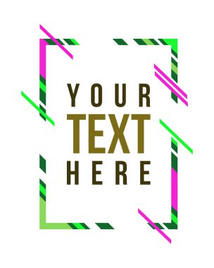 Vektör çerçeve sanat grafik hipsters stil beyaz arka planı için