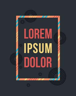 Siyah zemin çerçeve sanat tasarım ile