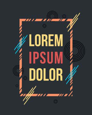 Siyah zemin çerçeve sanat tasarım ile