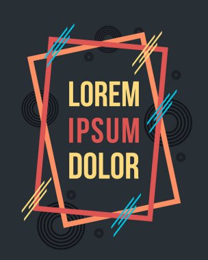 Siyah zemin çerçeve sanat tasarım ile