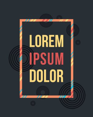 Siyah zemin çerçeve sanat tasarım ile